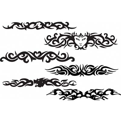 Tribal Armband On Muscles Design Water Transfer Temporary Tattoo(fake Tattoo) Stickers NO.10984